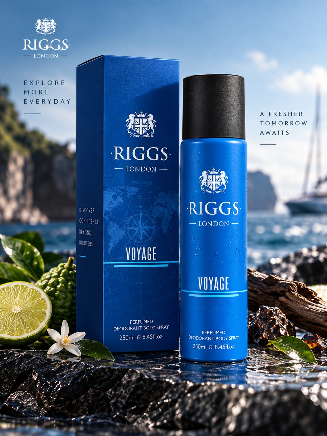 RIGGS London Voyage Perfumed Deodorant Body Spray 250ml