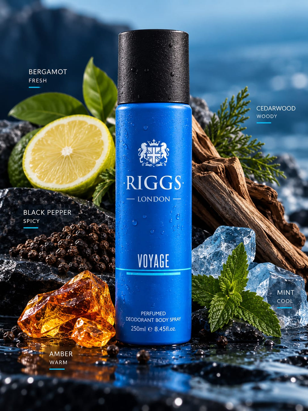 RIGGS London Voyage Perfumed Deodorant Body Spray 250ml