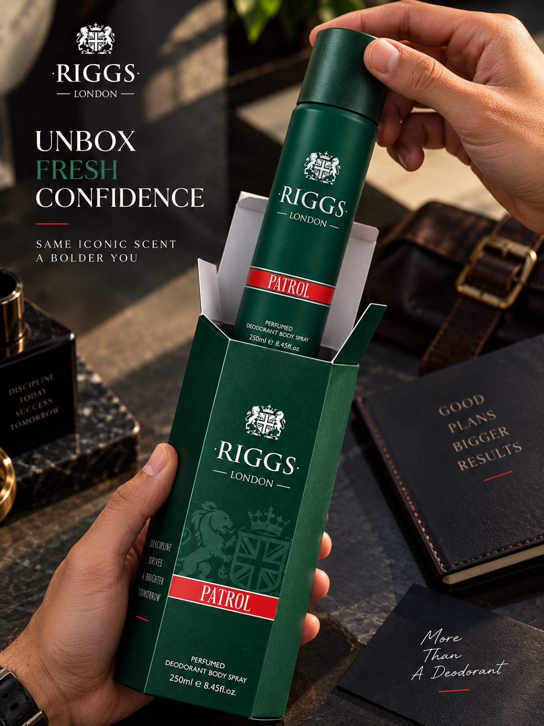 Riggs London Patrol Perfumed Deodorant Body Spray 250ml