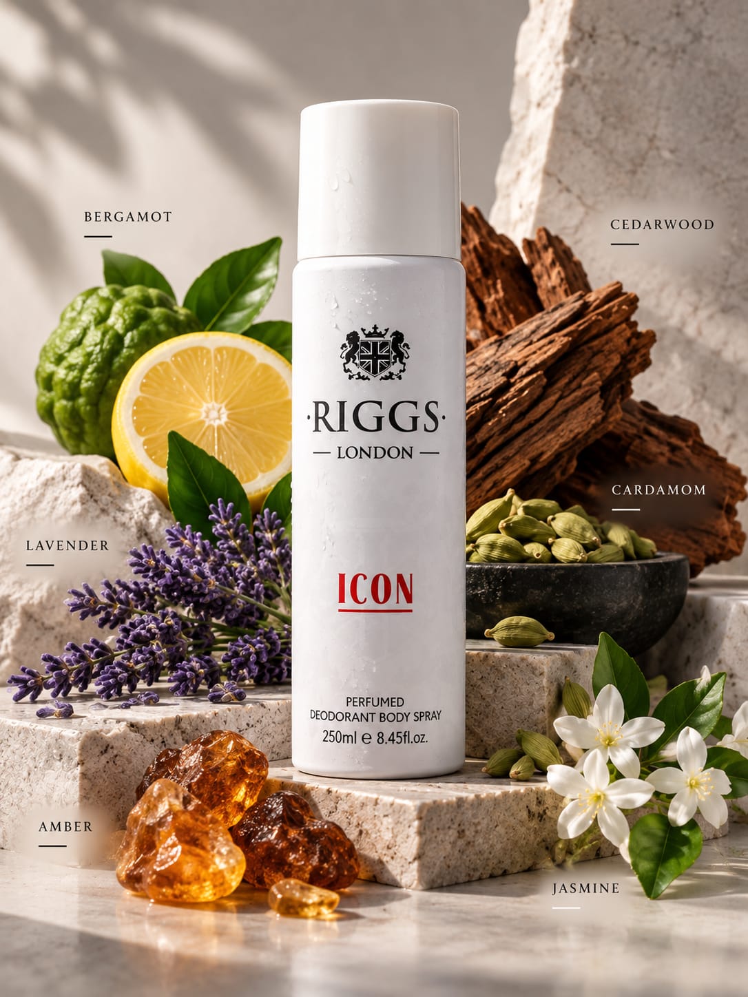 RIGGS London ICON Perfumed Deodorant Body Spray 250ml
