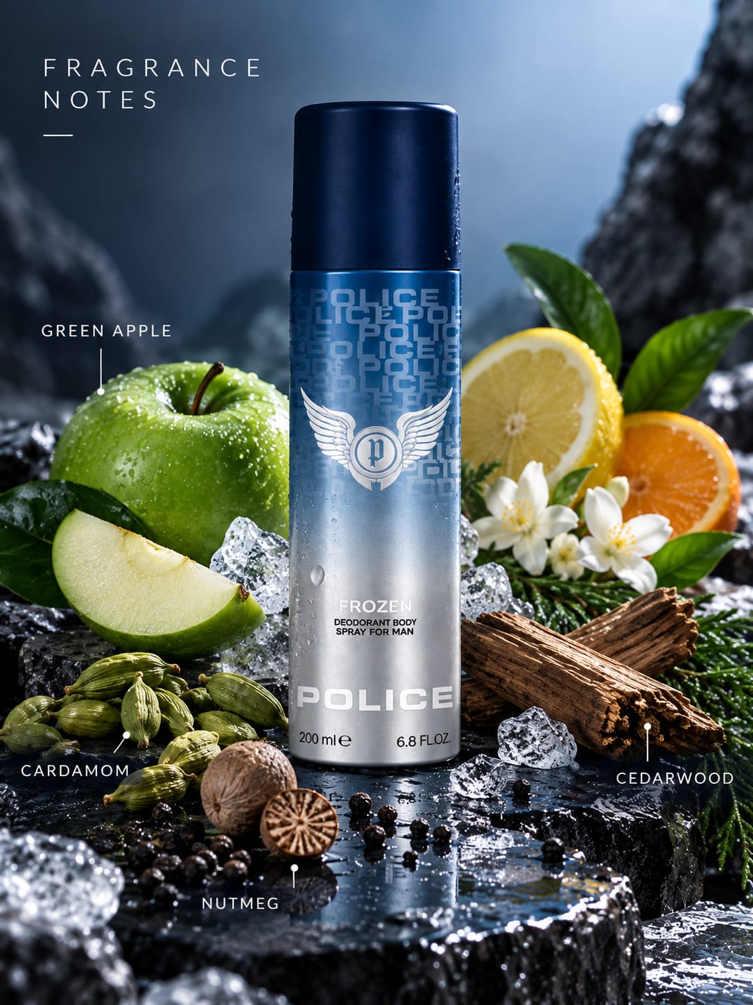 POLICE Frozen Deodorant Body Spray for Men 200ml