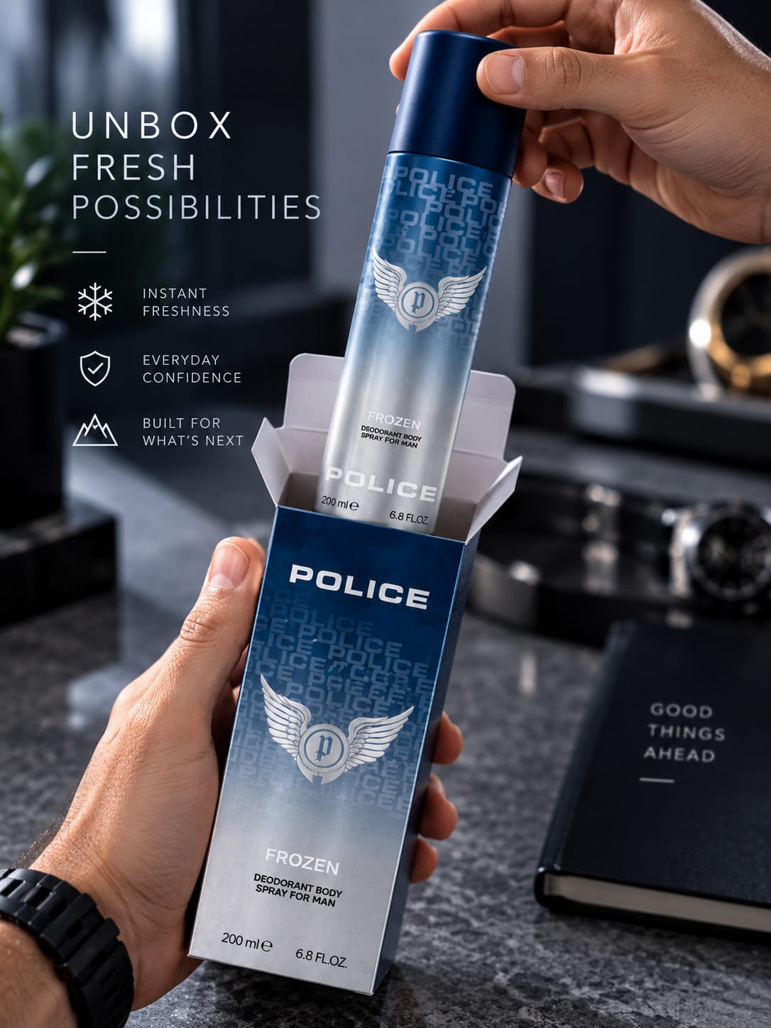 POLICE Frozen Deodorant Body Spray for Men 200ml