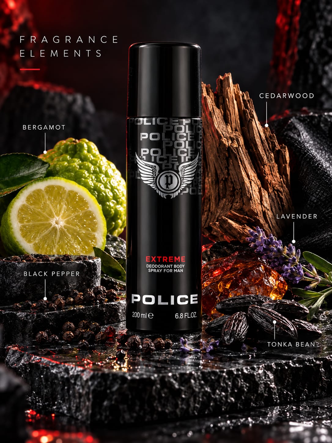 Police Extreme Deodorant Body Spray for Men 200ml