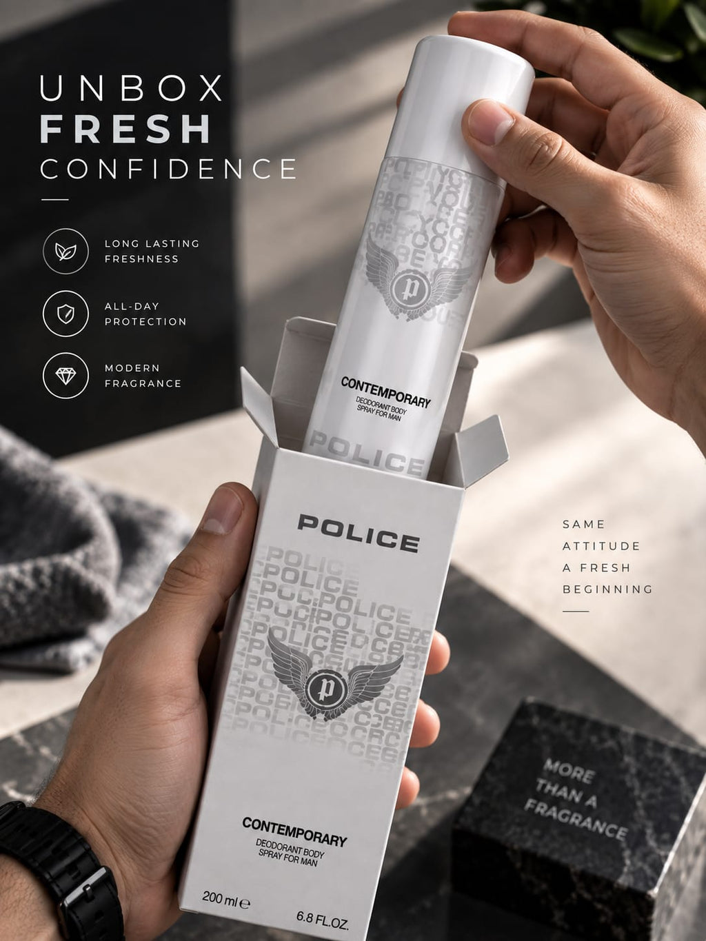 Police Contemporary Deodorant Spray for Men – 200ml