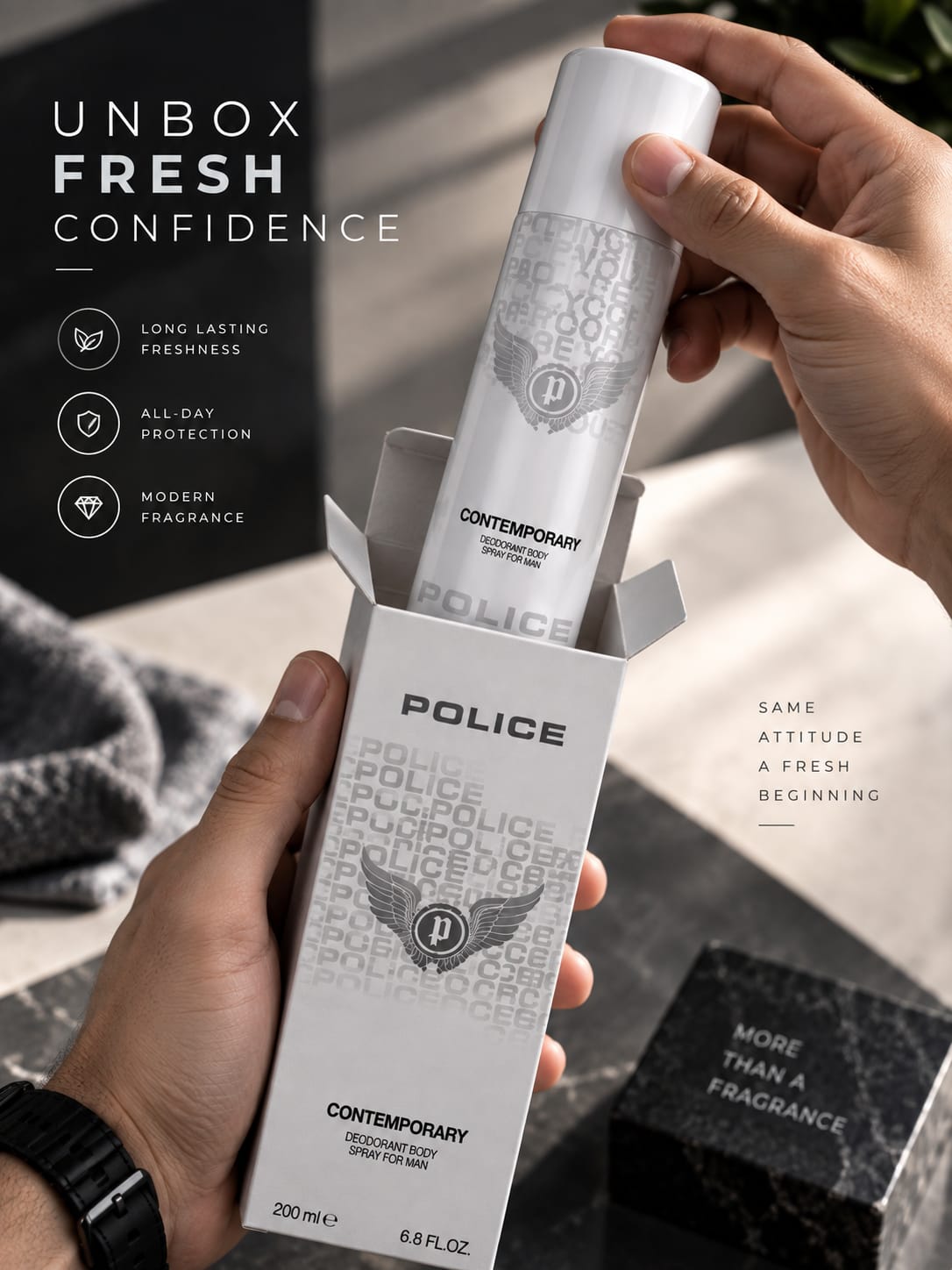 Police Contemporary Deodorant Spray for Men – 200ml