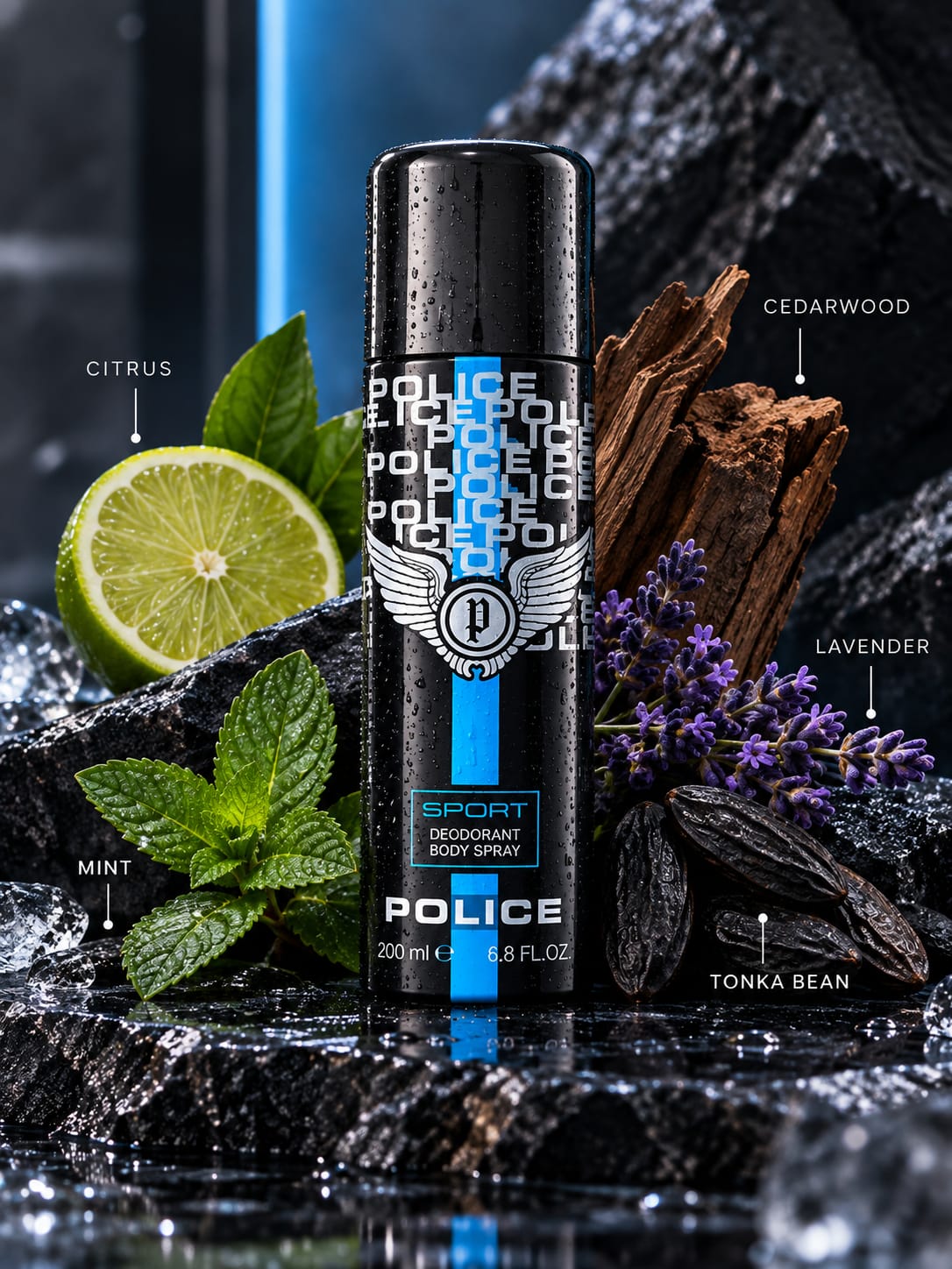 POLICE Sport Deodorant Body Spray for Men – 200ml