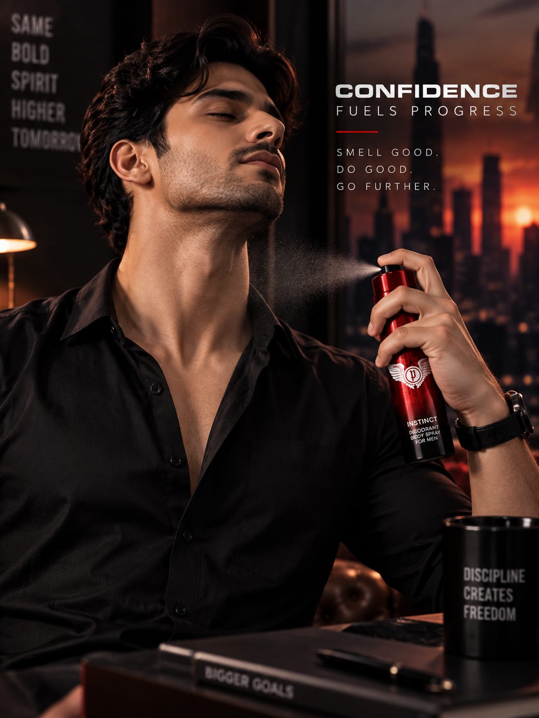 Police Instinct Deodorant Body Spray for Men 200ml