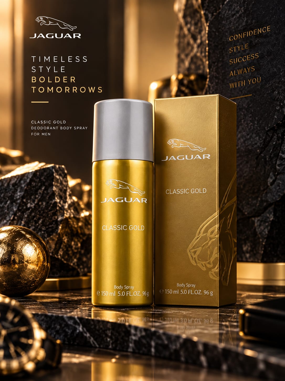 Jaguar Classic Gold Body Spray for Men 150 ml