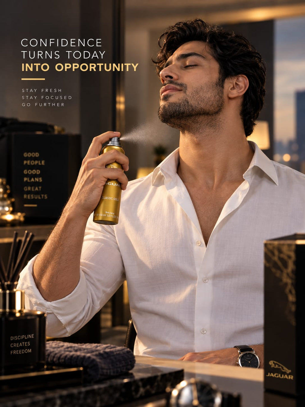 Jaguar Classic Gold Body Spray for Men 150 ml