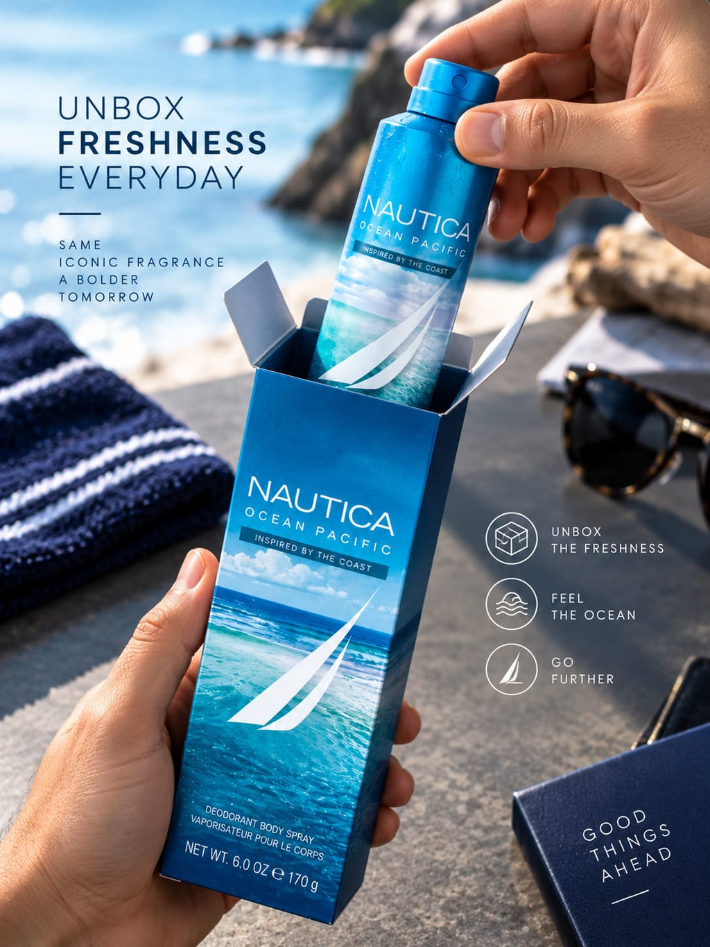Nautica Ocean Pacific Deodorant Body Spray 6 oz / 170 g
