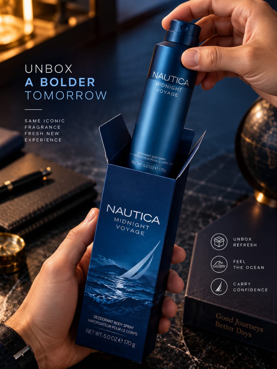 Nautica Midnight Voyage Deodorant Body Spray 170g