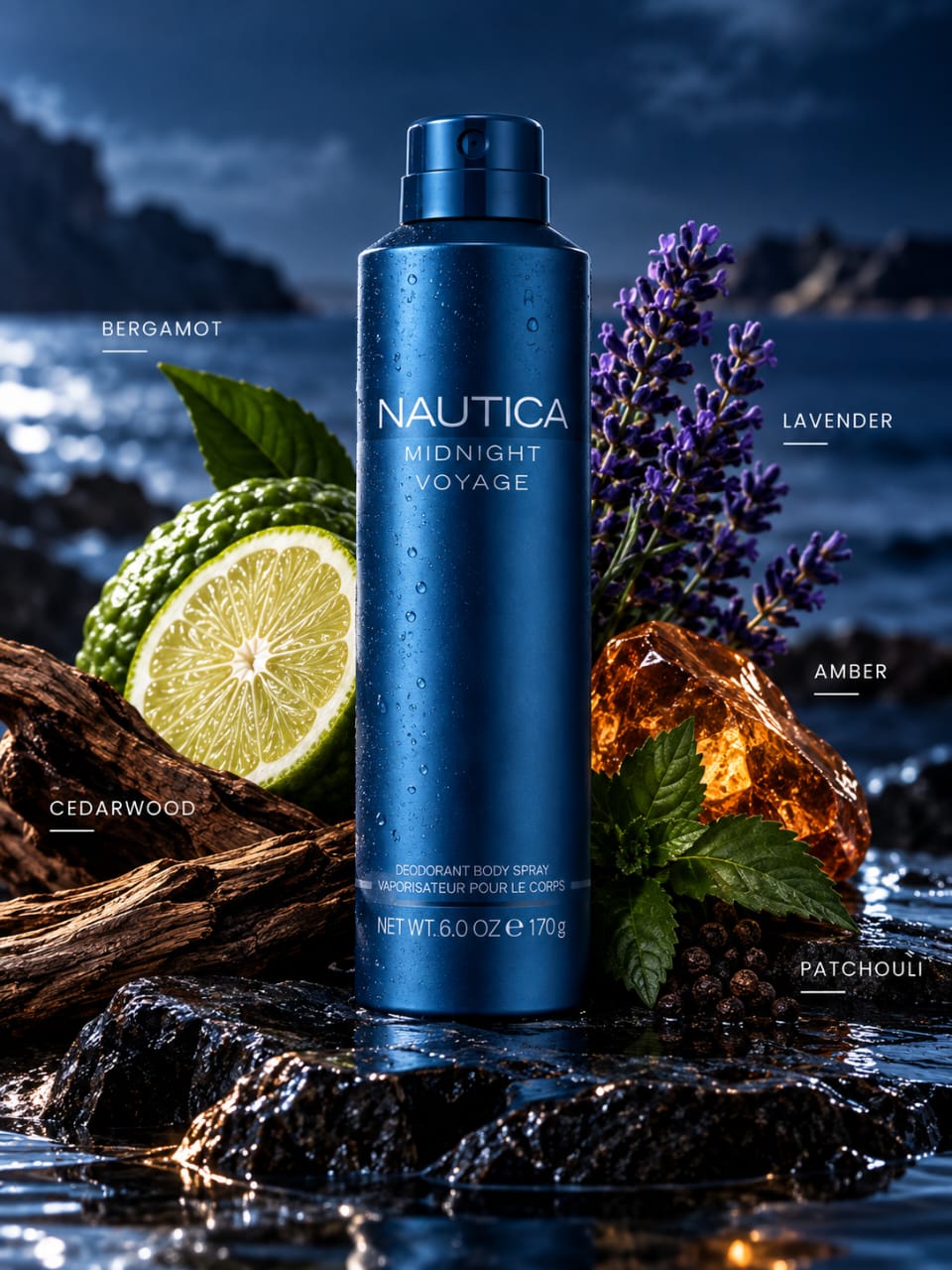 Nautica Midnight Voyage Deodorant Body Spray 170g