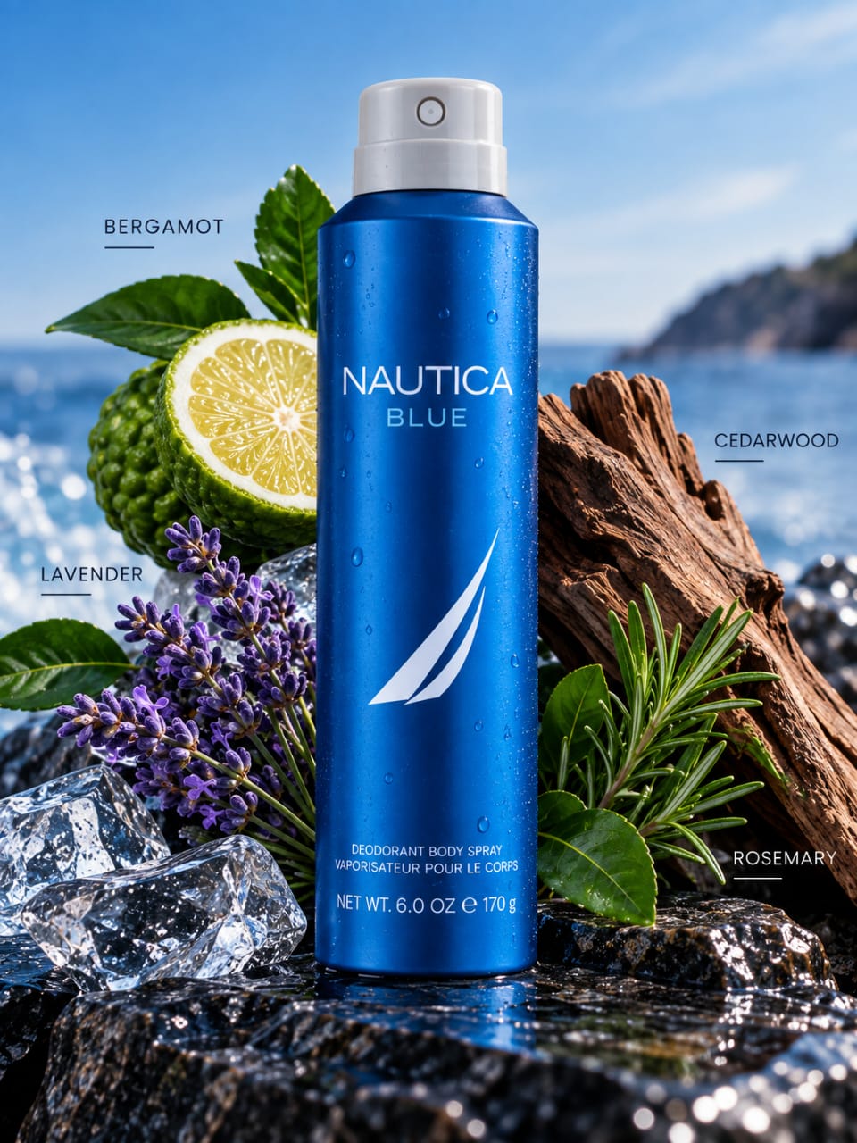 Nautica Blue Deodorant Body Spray 170g (6.0 oz)