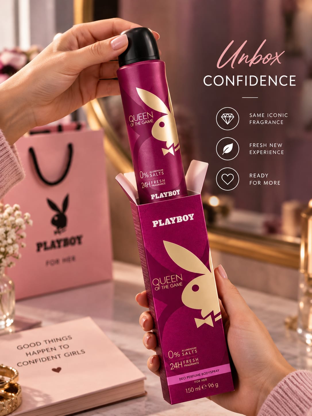 Playboy Queen of the Game Deo Perfume Body Spray for Her 150 ml