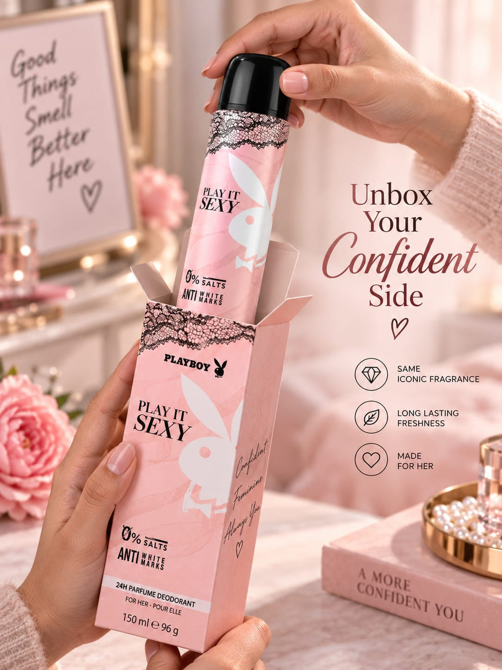 Playboy Play It Sexy 24H Perfume Deodorant for Her – 150 ml