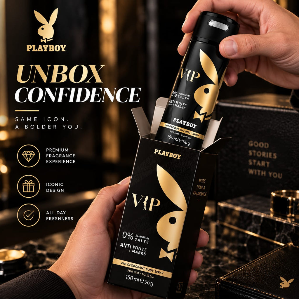 Playboy VIP Deodorant Body Spray for Him – 150 ml