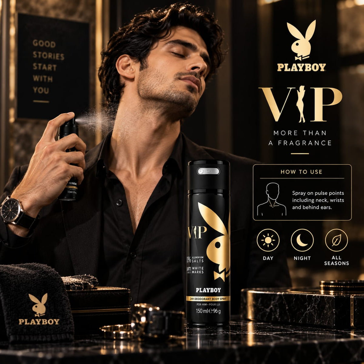 Playboy VIP Deodorant Body Spray for Him – 150 ml