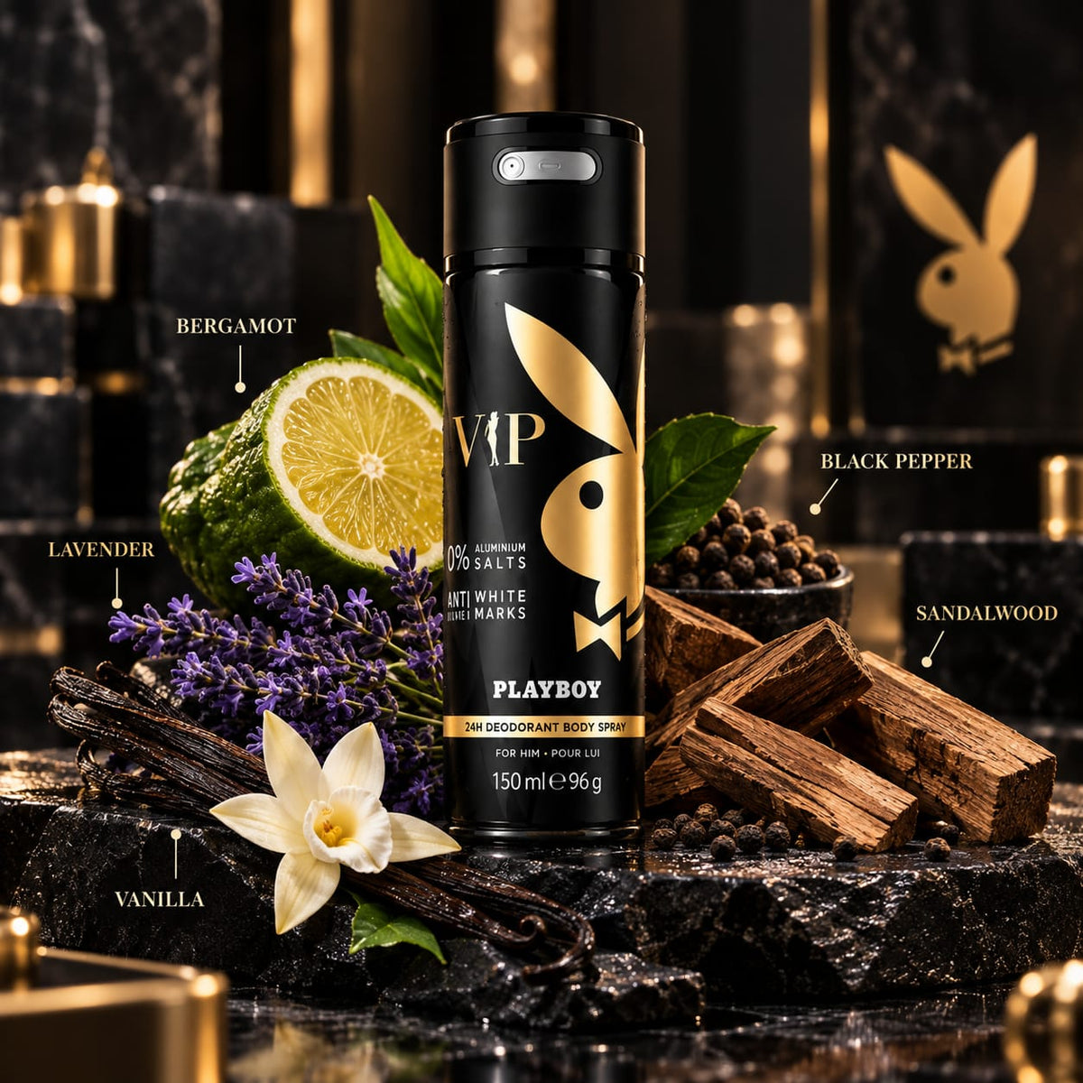 Playboy VIP Deodorant Body Spray for Him – 150 ml
