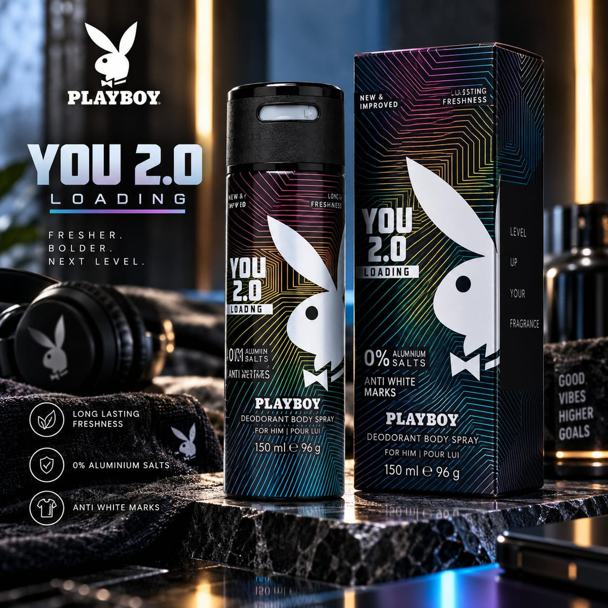 Playboy You 2.0 Loading Deodorant Body Spray for Him 150ml