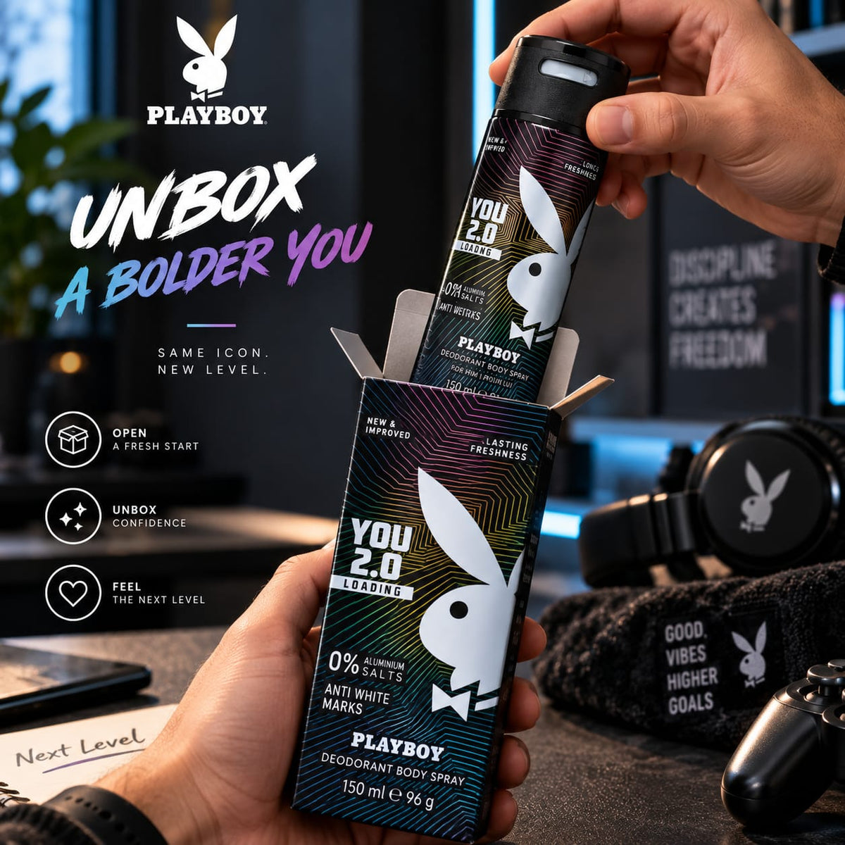 Playboy You 2.0 Loading Deodorant Body Spray for Him 150ml