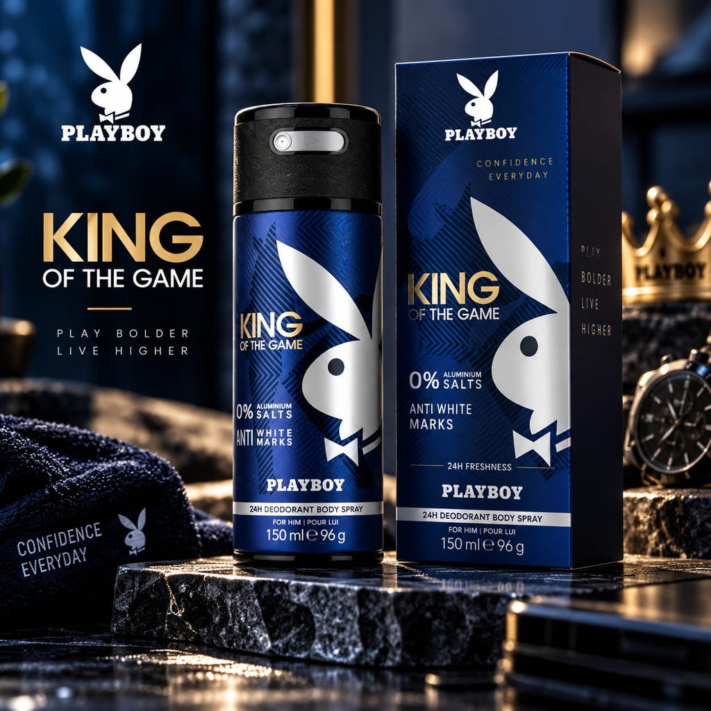 Playboy King of the Game Deodorant Body Spray for Men 150ml