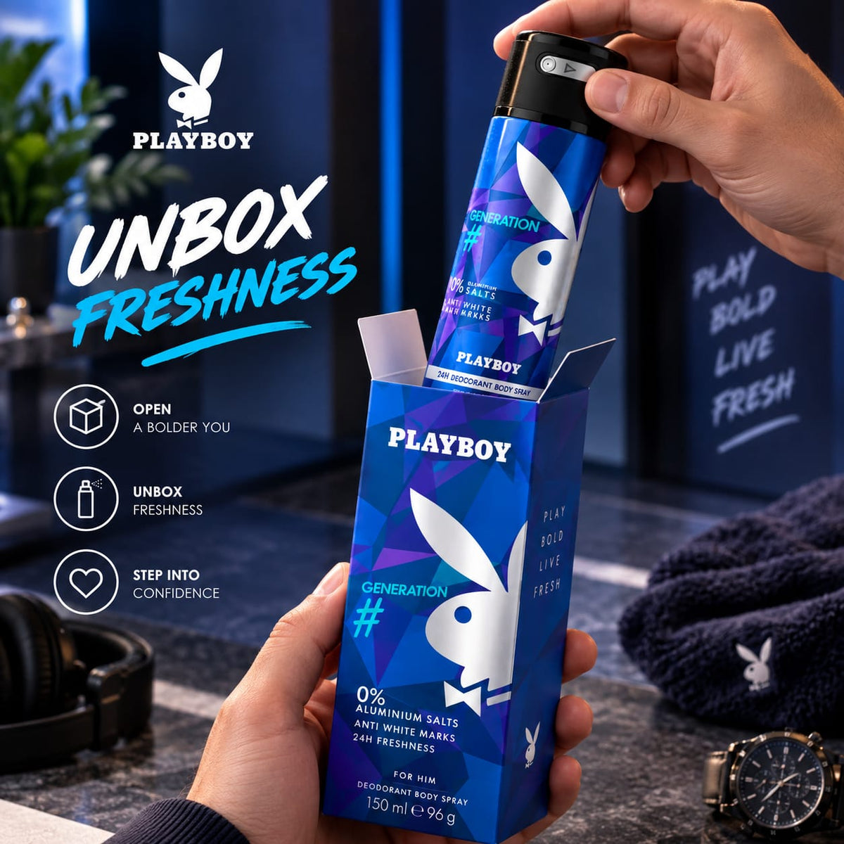 Playboy Generation # Deodorant Body Spray for Him 150 ml