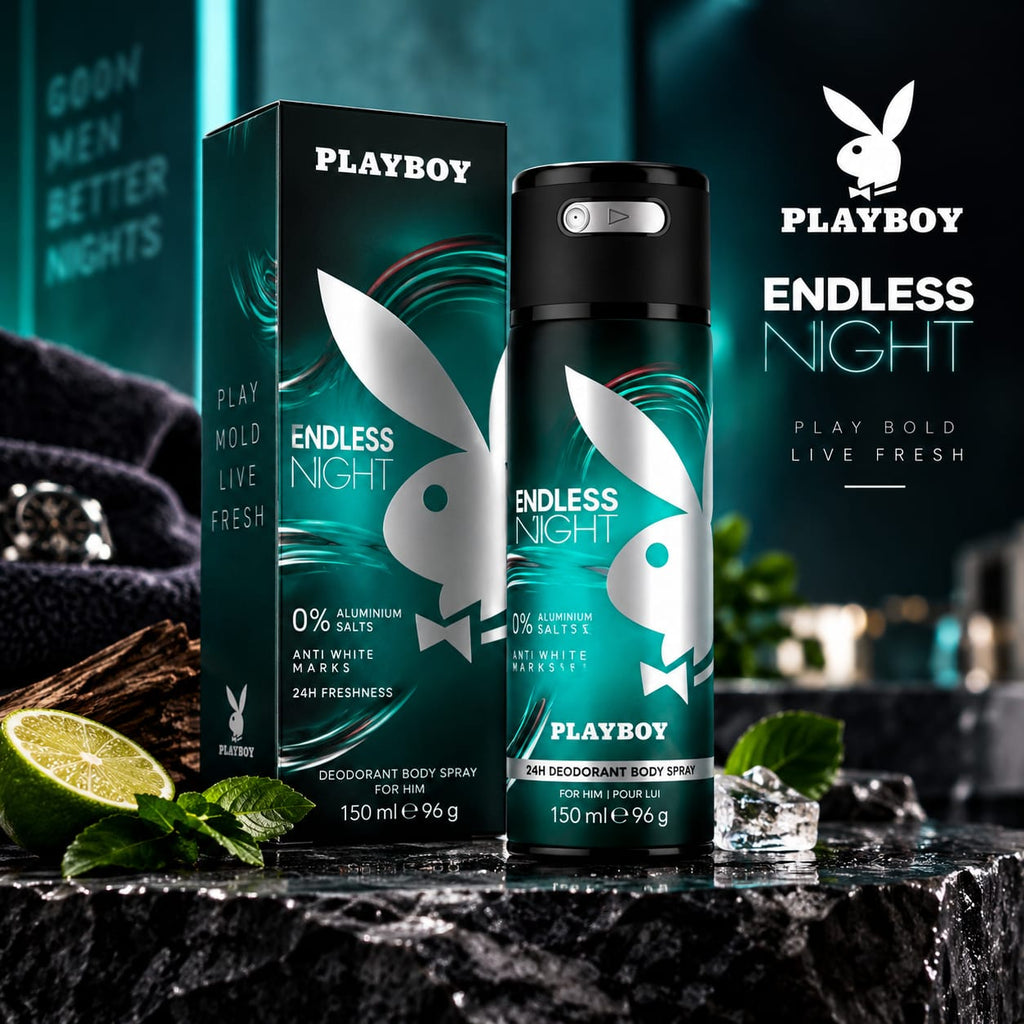 Playboy Endless Night Deodorant Body Spray for Him – 150ml