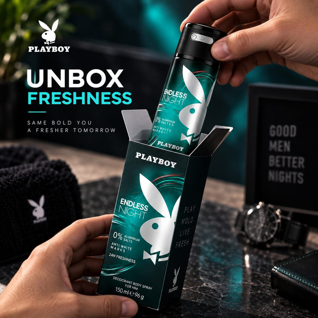 Playboy Endless Night Deodorant Body Spray for Him – 150ml