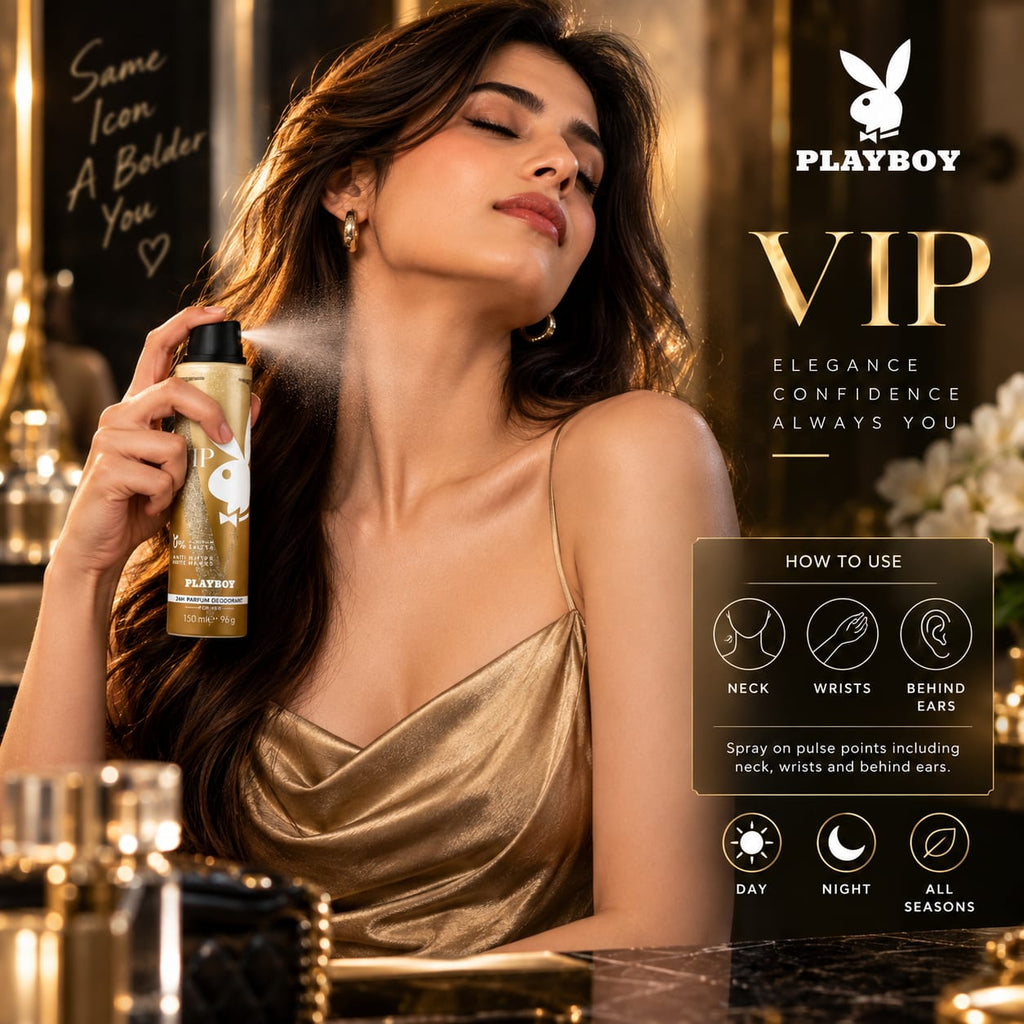 Playboy VIP 24H Parfum Deodorant for Her – 150 ml