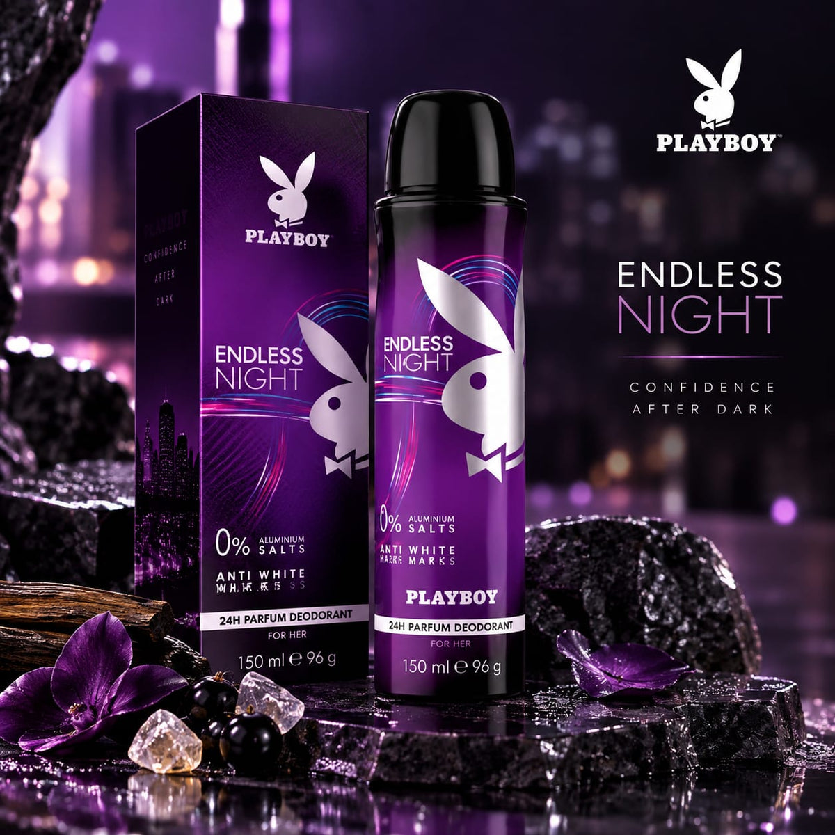 Playboy Endless Night 24H Parfum Deodorant for Her 150ml