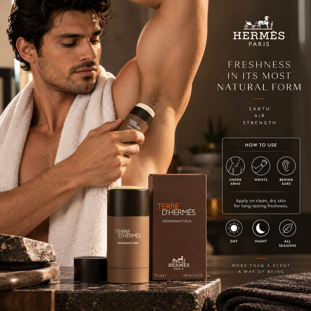Hermès Terre d’Hermès Deodorant Stick 75ml – Alcohol-Free