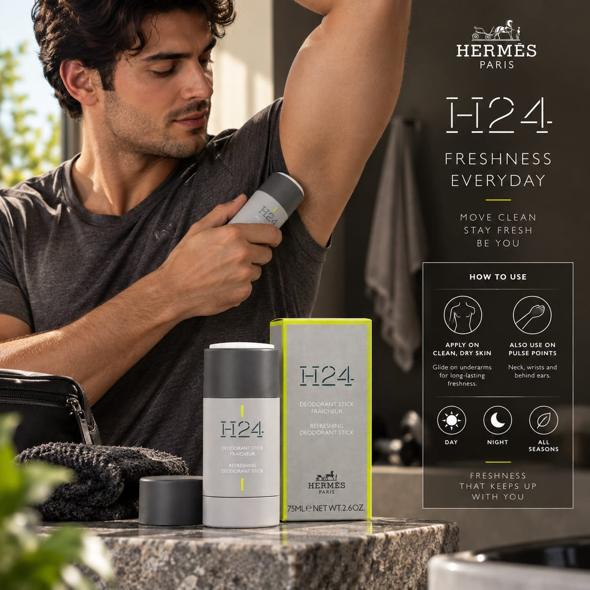 Hermès H24 Refreshing Deodorant Stick 75ml