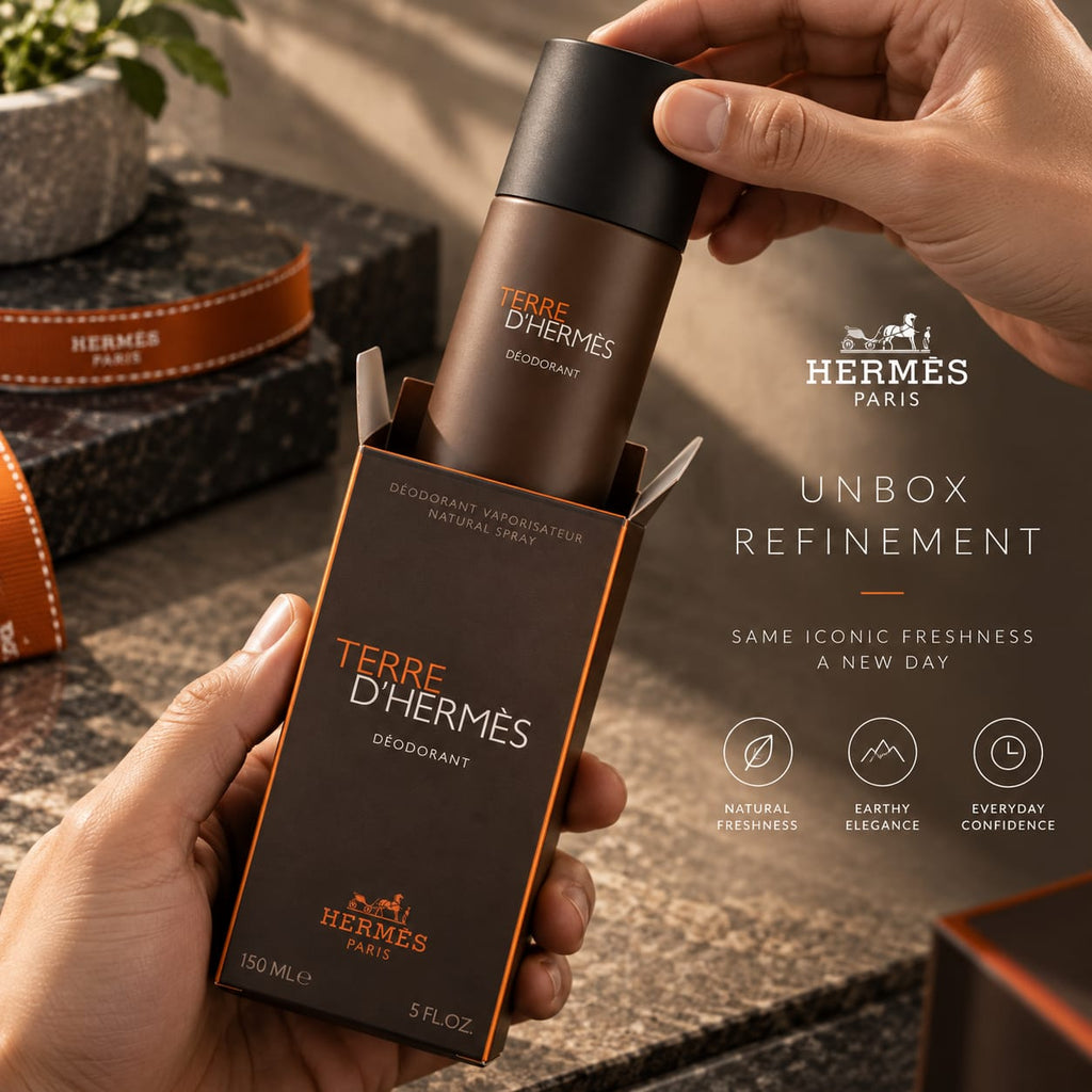 Terre d’Hermès Deodorant Spray 150ml – Fragranced Deodorant for Men