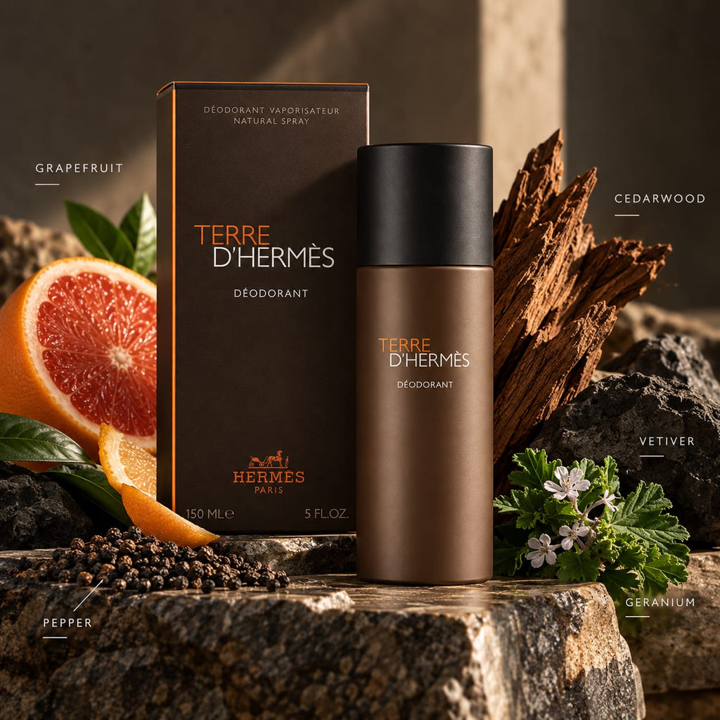 Terre d’Hermès Deodorant Spray 150ml – Fragranced Deodorant for Men
