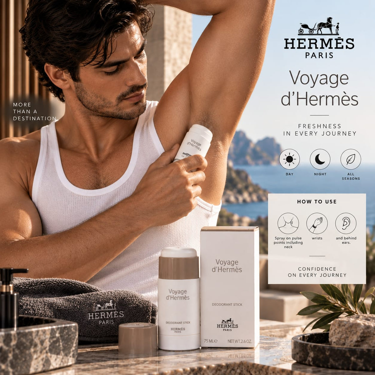 Hermès Voyage d’Hermès Deodorant Stick 75 ml