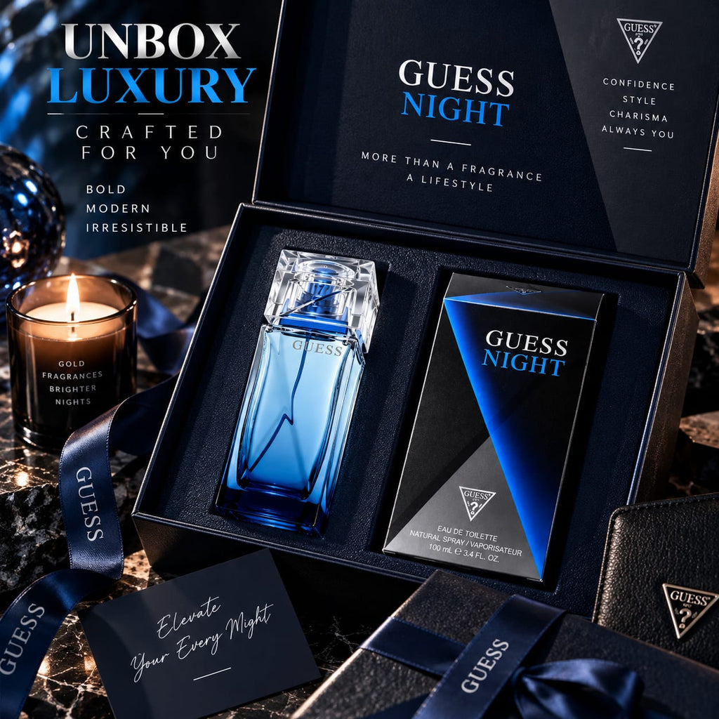 GUESS Night Eau de Toilette for Men 100ml – Natural Spray