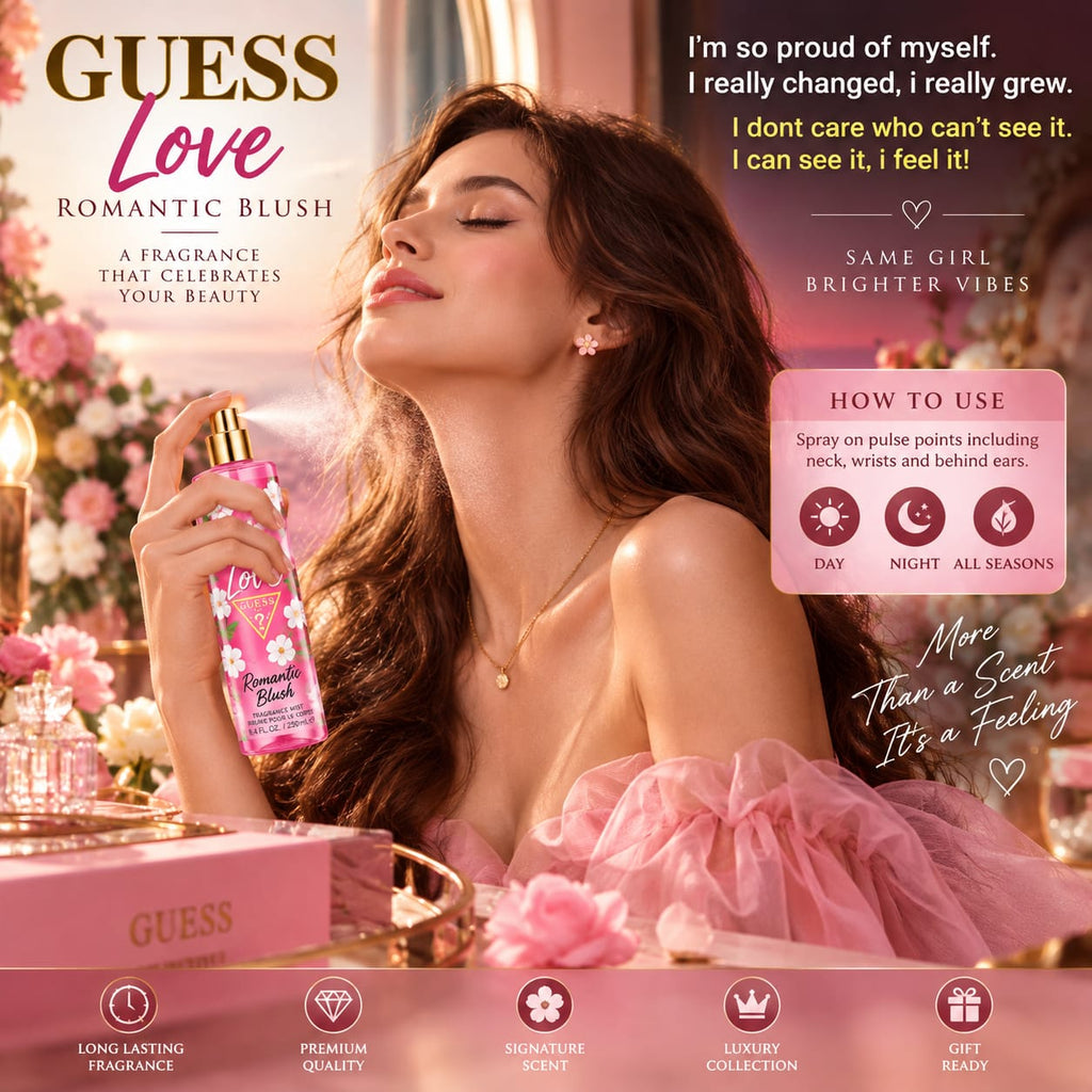 GUESS Love Romantic Blush Fragrance Mist 250 mL | Floral Scent