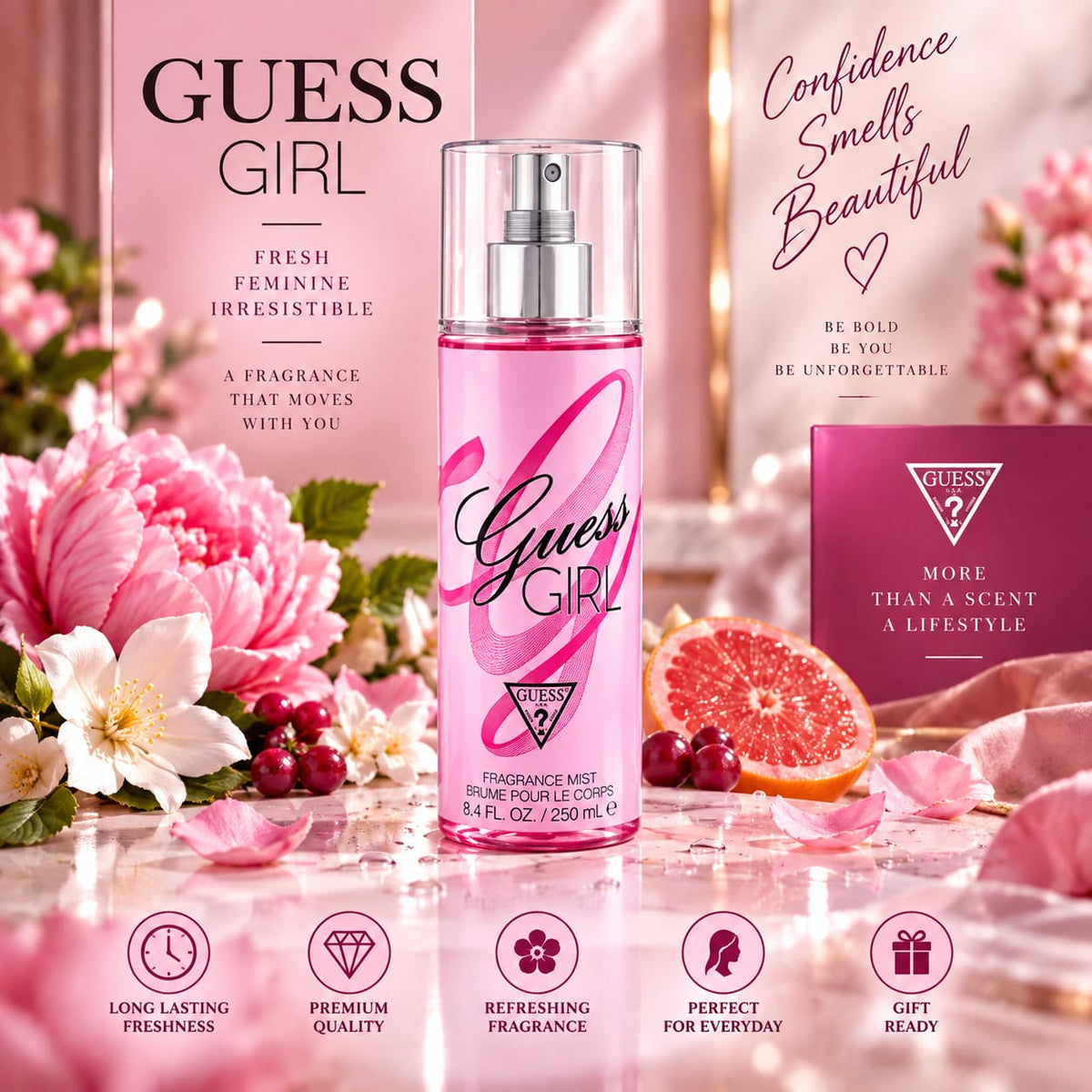 Guess Girl Fragrance Mist for Women – 250 ml Body Mist