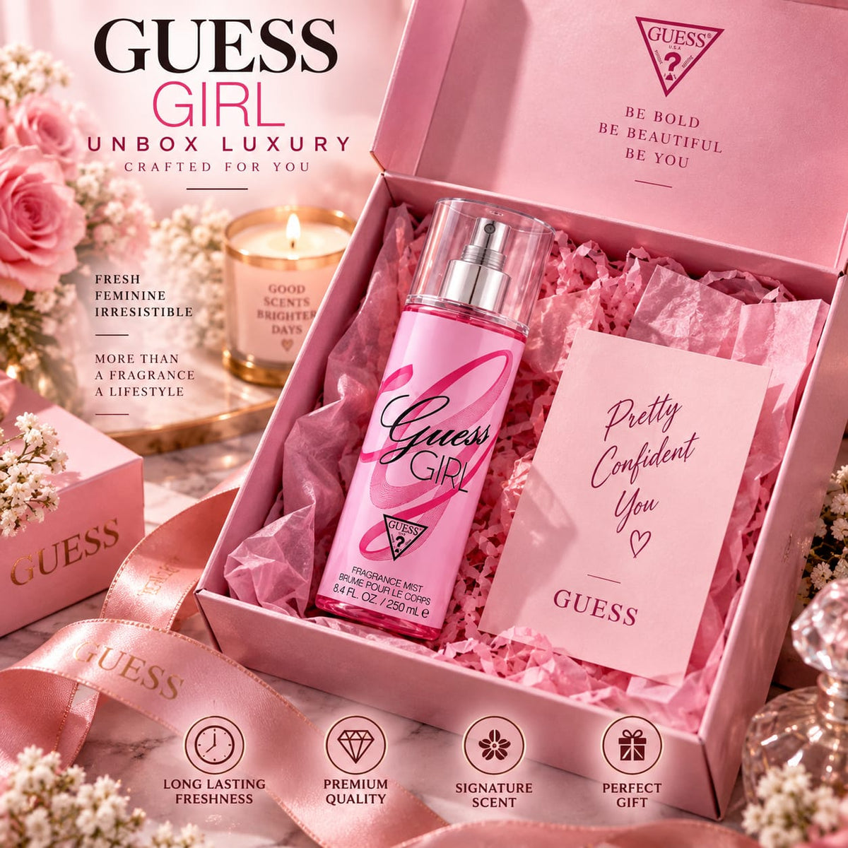 Guess Girl Fragrance Mist for Women – 250 ml Body Mist