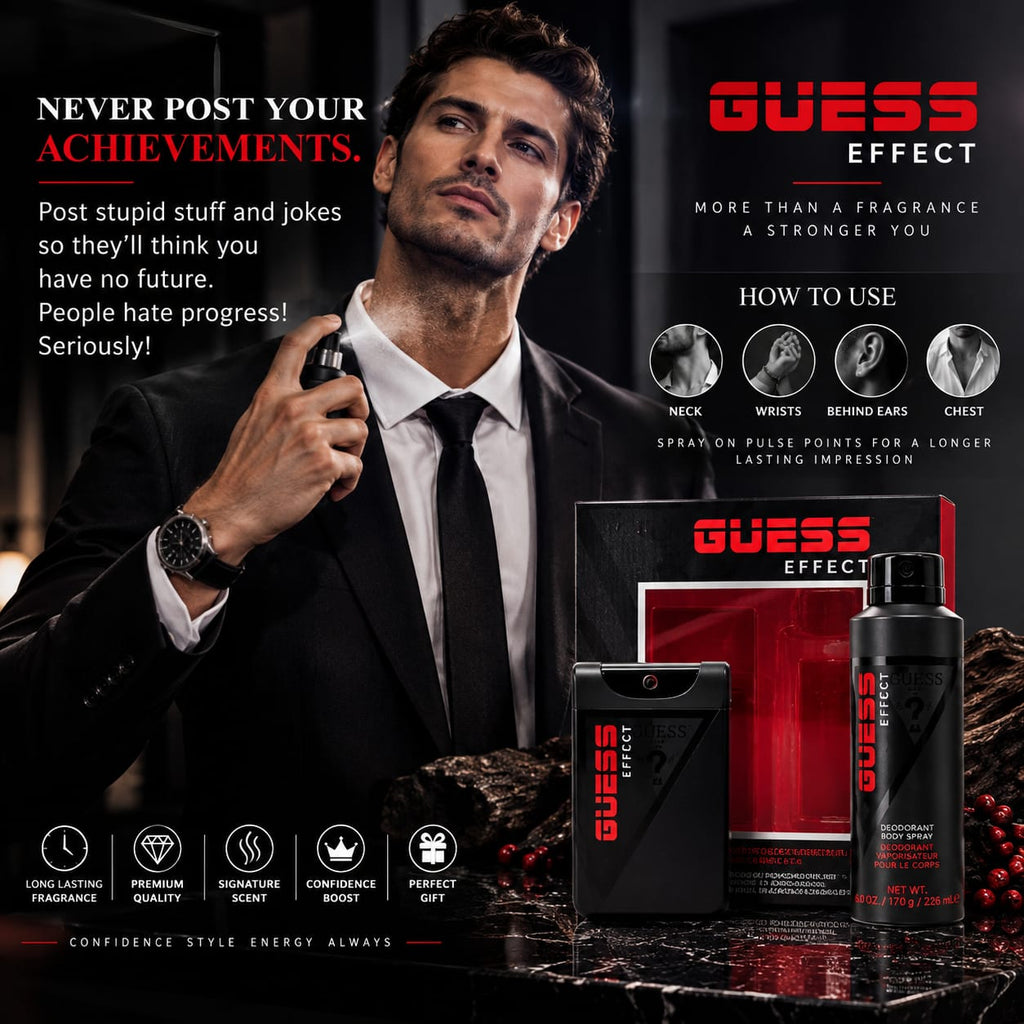 GUESS Effect Eau de Toilette Gift Set for Men – 100ml EDT + 170g Deodorant