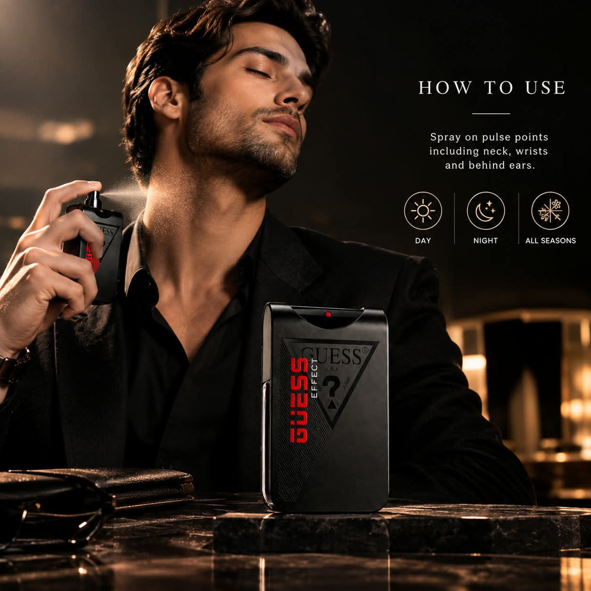 GUESS Effect Men’s Eau de Toilette Perfume – Signature Fragrance 100ml