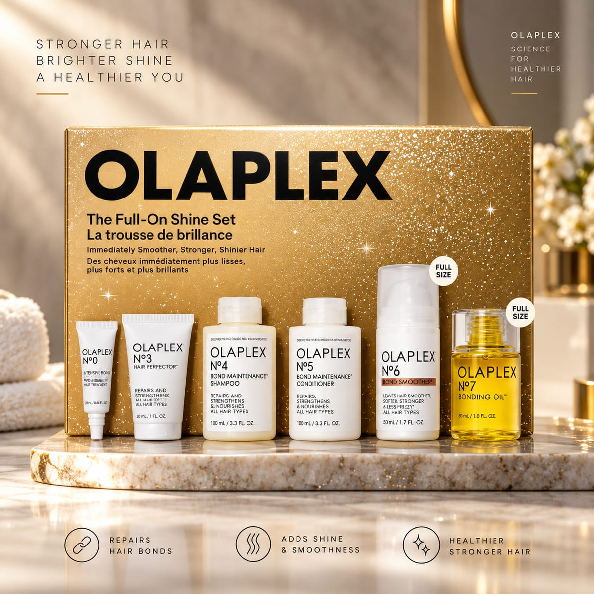 OLAPLEX Full-On Shine Set – Hair Care & Bond Maintenance Set