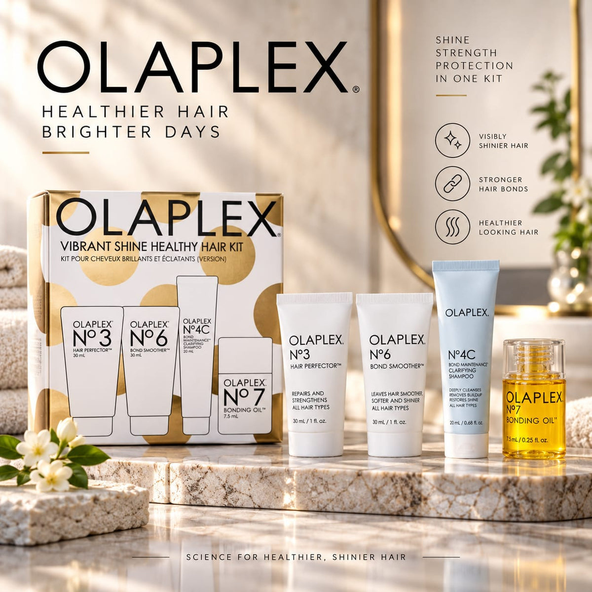 Olaplex Vibrant Shine Healthy Hair Kit – Hair Care Set