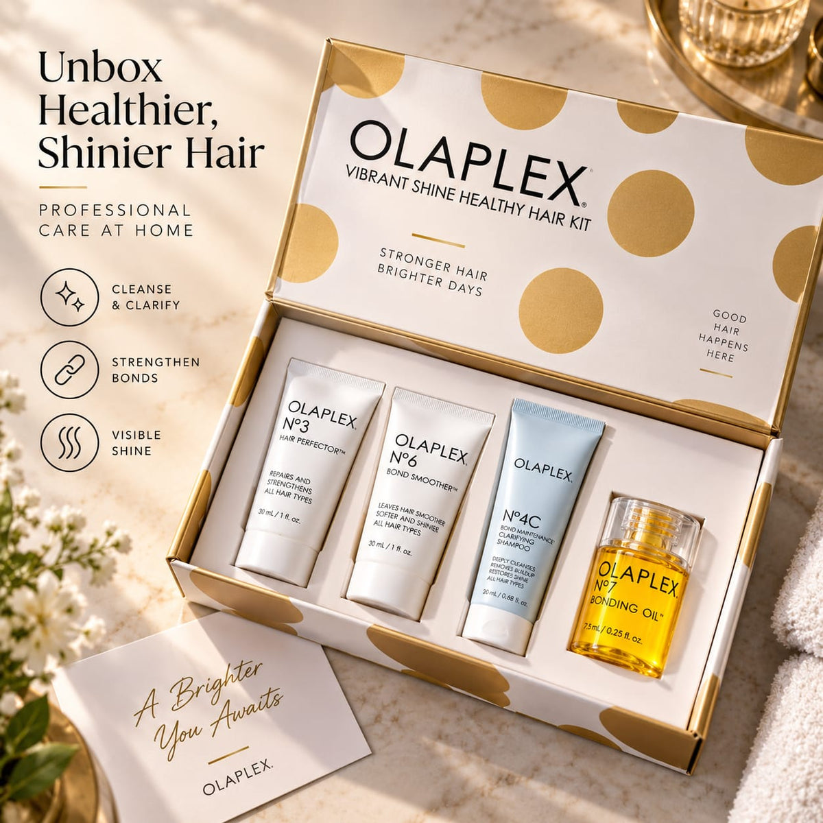 Olaplex Vibrant Shine Healthy Hair Kit – Hair Care Set