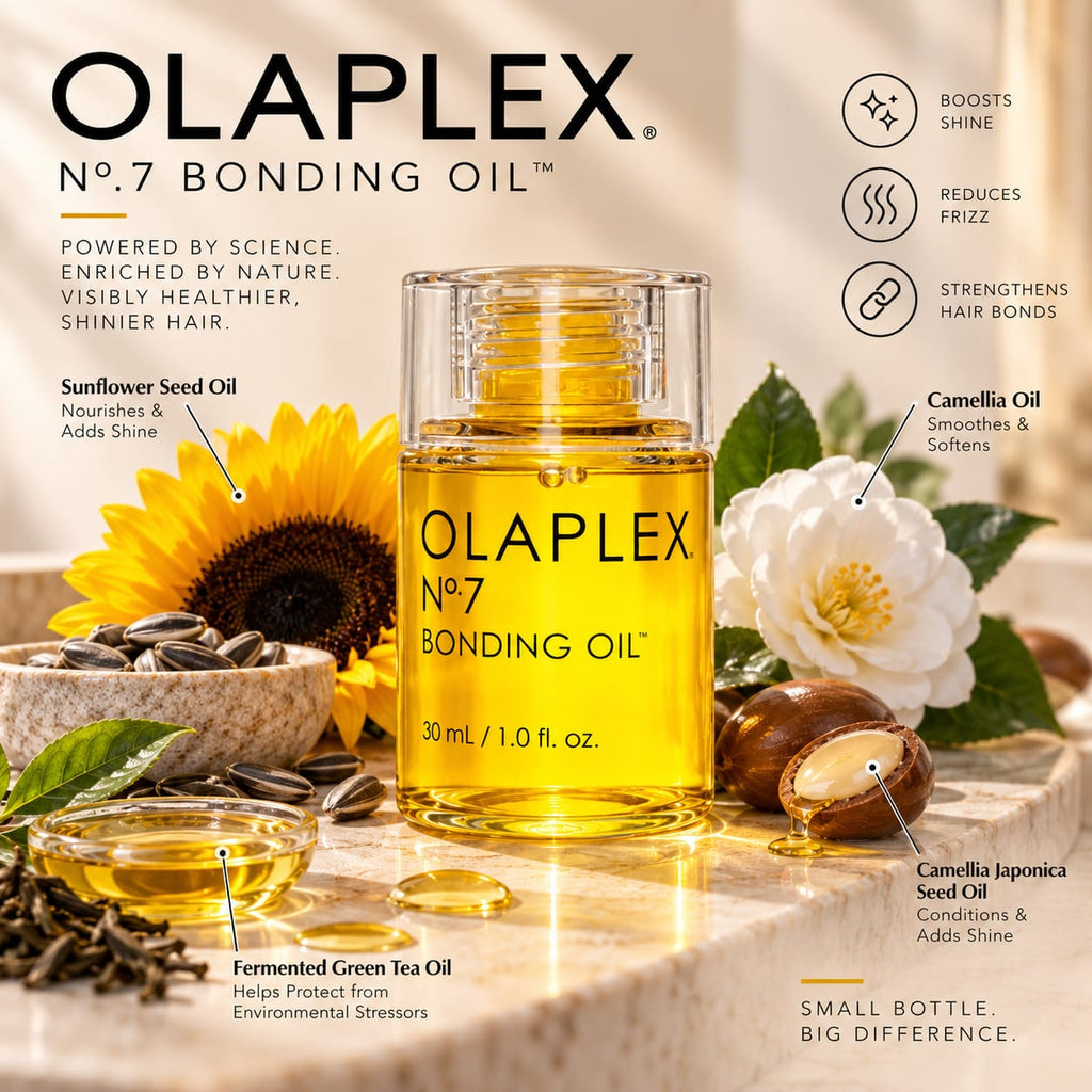 Olaplex No.7 Bonding Oil 30ml – Lightweight Hair Oil for Shine & Frizz Control