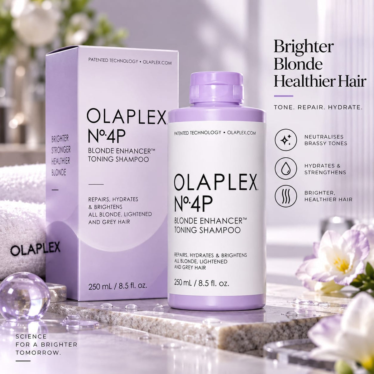 OLAPLEX No.4P Blonde Enhancer Toning Shampoo 250ml