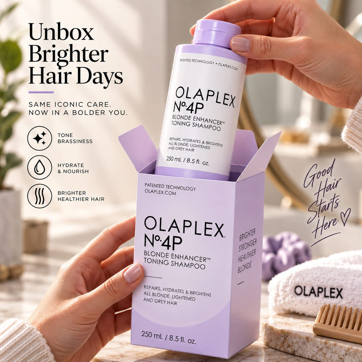 OLAPLEX No.4P Blonde Enhancer Toning Shampoo 250ml