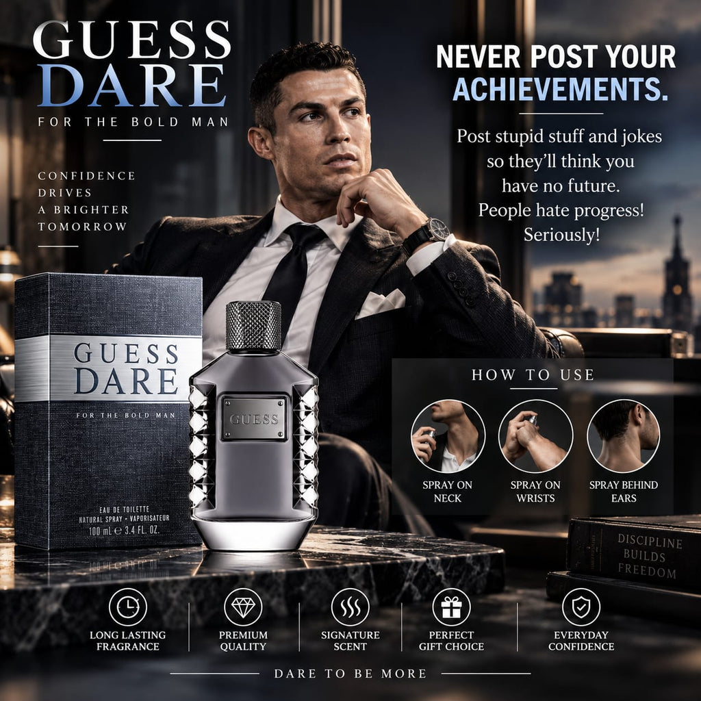 GUESS Dare Eau de Toilette for Men 100ml – Fresh Aromatic Fragrance