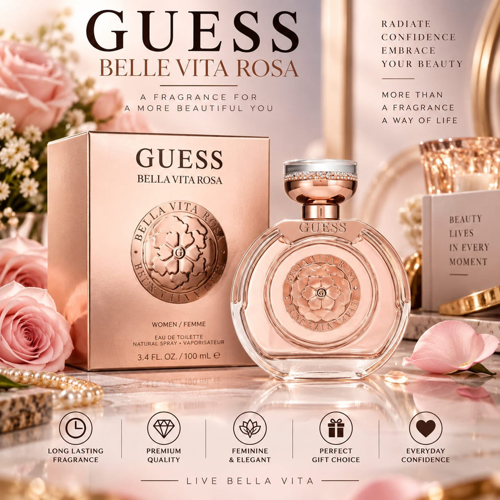 GUESS Bella Vita Rosa Eau de Toilette for Women – 100 ml