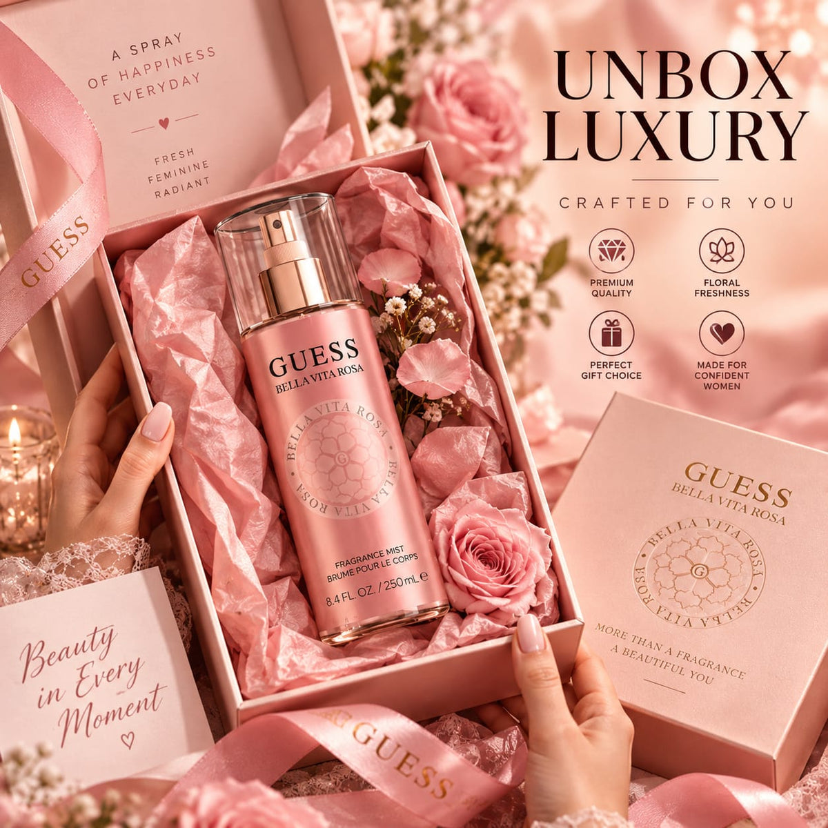 GUESS Bella Vita Rosa Body Mist for Women – 250ml